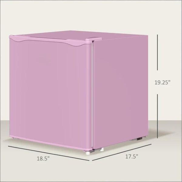 English Elm Small Pink Steel Compact Upright Freezer with Dual Compartments for Dorm or Apartment T3971P473049
