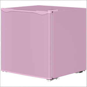 English Elm Small Pink Steel Compact Upright Freezer with Dual Compartments for Dorm or Apartment T3971P473049