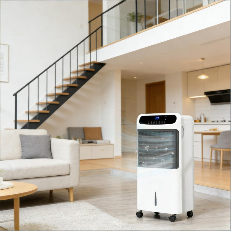 English Elm 3-In-1 Evaporative Air Cooler Tower Fan with Ice Boxes Remote and Oscillation T3971P473700