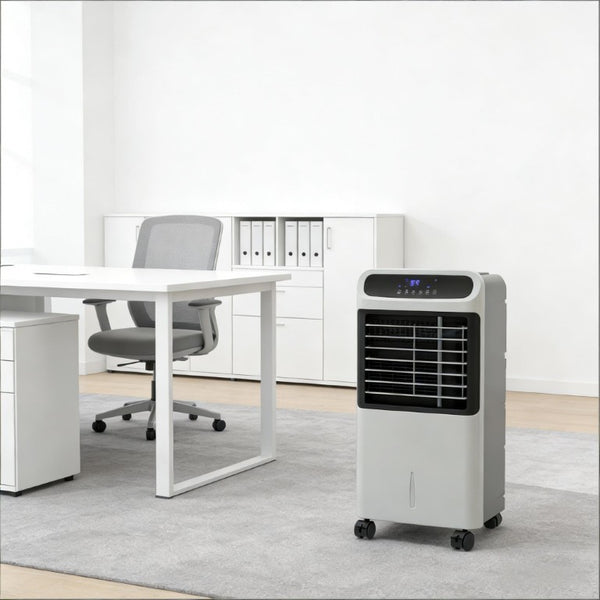 English Elm Office Evaporative Air Cooler with Ice Boxes Fan Humidifier and Remote for Medium Rooms T3971P474014