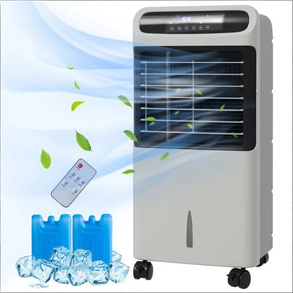 English Elm Office Evaporative Air Cooler with Ice Boxes Fan Humidifier and Remote for Medium Rooms T3971P474014