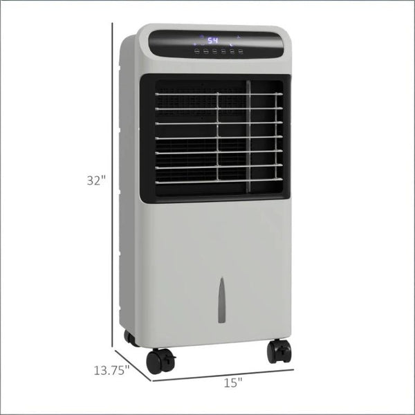 English Elm Office Evaporative Air Cooler with Ice Boxes Fan Humidifier and Remote for Medium Rooms T3971P474014