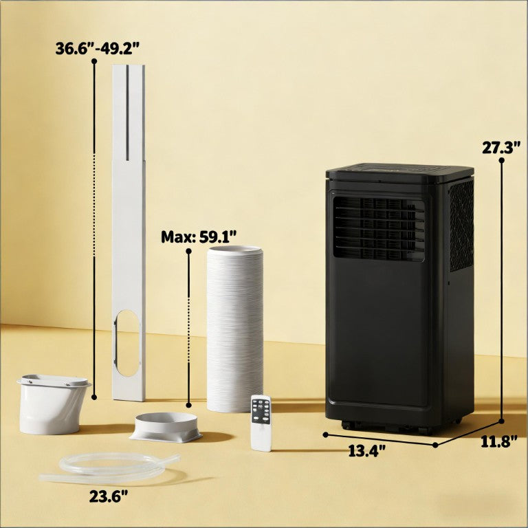 English Elm Office Portable Air Conditioner 8000 BTU 3In1 Cooling Dehumidifier Fan No Drill T3971P474015