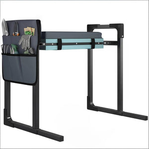 English Elm Heavy Duty Folding Garden Kneeler Seat with Steel Frame Eva Foam Pad and Tool Pouch T3971P476200