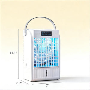 English Elm Mini Desktop Air Cooler with RGB Light Mist Humidifier and USB Fan for Home Office T3971P486731