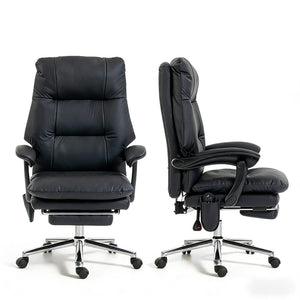 English Elm Ergonomic Executive Reclining Office Chair with Massage Faux Leather Pocket Spring Seat T3971P491969