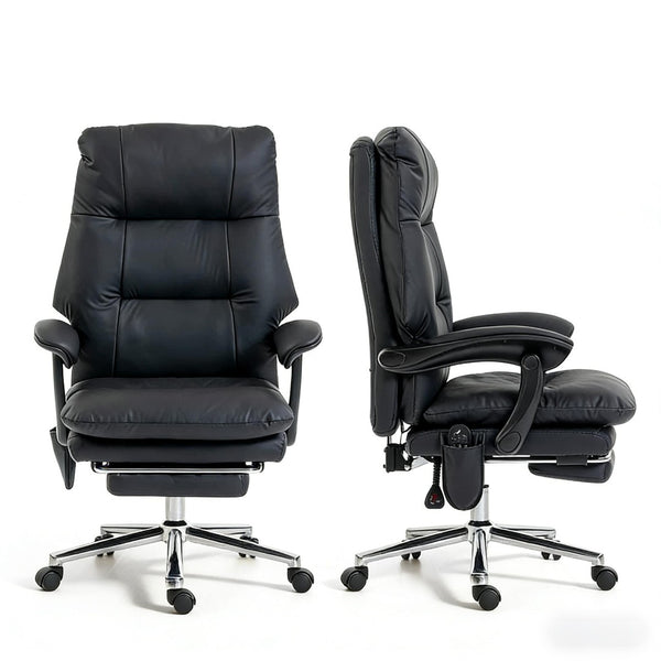 English Elm Ergonomic Executive Reclining Office Chair with Massage Faux Leather Pocket Spring Seat T3971P491969