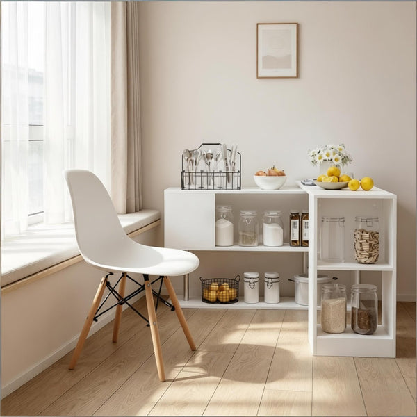 English Elm L-shaped Rotating Corner Computer Desk Engineered Wood Home Office Storage Cubbies T3971P507973