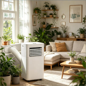 English Elm 4-In-1 Portable Air Conditioner 8000 BTU Cools 344 Sq Ft with Sleep Mode Timer T3971P508803