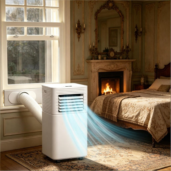 English Elm 4-In-1 Portable Air Conditioner 8000 BTU Cools 344 Sq Ft with Sleep Mode Timer T3971P508803