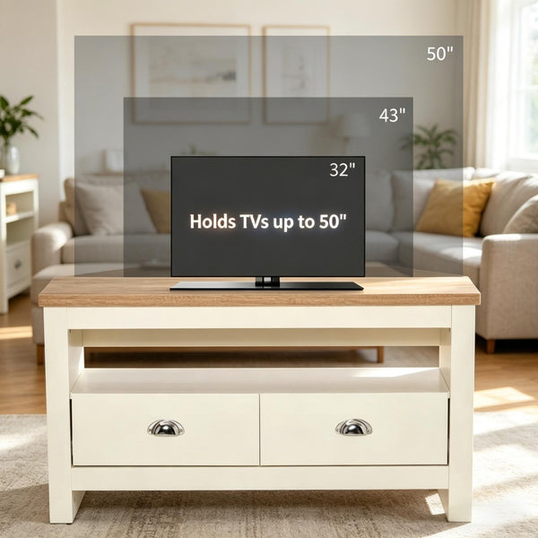 English Elm Tv Corner Stand with Two Drawers Space Saving Mdf Cabinet for Living Room T3971P508861