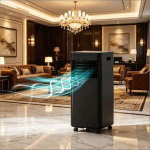 English Elm Mobile Portable Air Conditioner 8000 BTU Freestanding Unit with Wheels and Remote T3971P509595