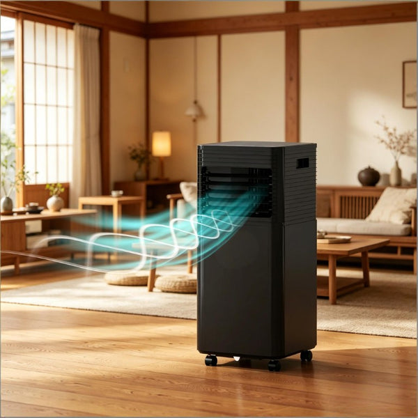 English Elm Mobile Portable Air Conditioner 8000 BTU Freestanding Unit with Wheels and Remote T3971P509595