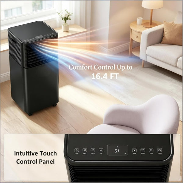 English Elm Mobile Portable Air Conditioner 8000 BTU Freestanding Unit with Wheels and Remote T3971P509595