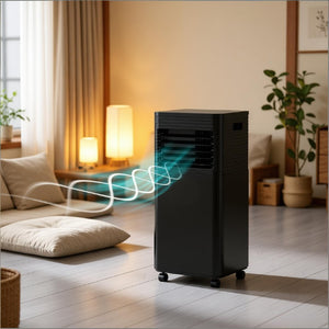 English Elm Modern Portable Air Conditioner 10000 BTU Rolling Unit for Apartments and Home Offices T3971P509603