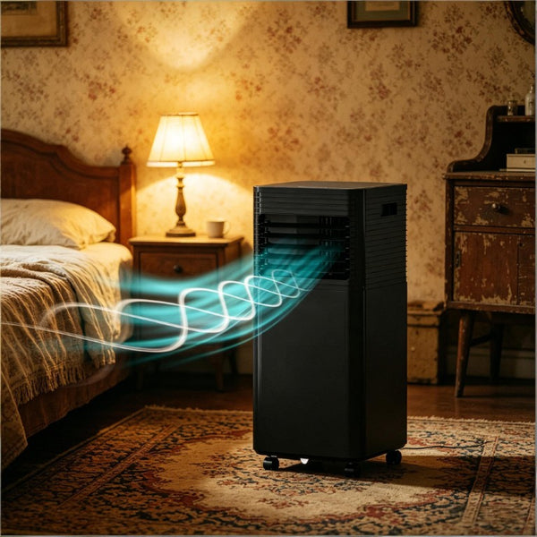 English Elm Modern Portable Air Conditioner 10000 BTU Rolling Unit for Apartments and Home Offices T3971P509603