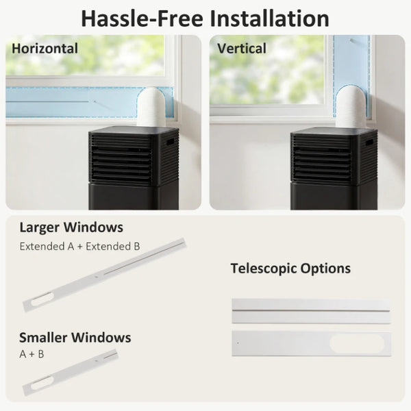 English Elm Modern Portable Air Conditioner 10000 BTU Rolling Unit for Apartments and Home Offices T3971P509603