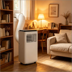 English Elm Air Conditioner Portable Unit 10000 BTU Cools 440 Sq Ft with Sleep and Dehumidify Modes White T3971P509605