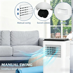 English Elm Air Conditioner Portable Unit 10000 BTU Cools 440 Sq Ft with Sleep and Dehumidify Modes White T3971P509605