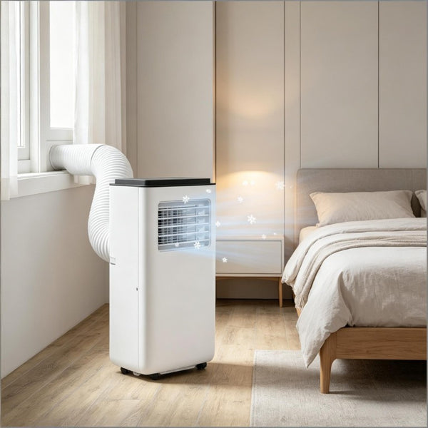 English Elm Air Conditioner Portable Unit 10000 BTU Cools 440 Sq Ft with Sleep and Dehumidify Modes White T3971P509605