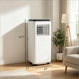 English Elm Air Conditioner Portable Unit 10000 BTU Cools 440 Sq Ft with Sleep and Dehumidify Modes White T3971P509605
