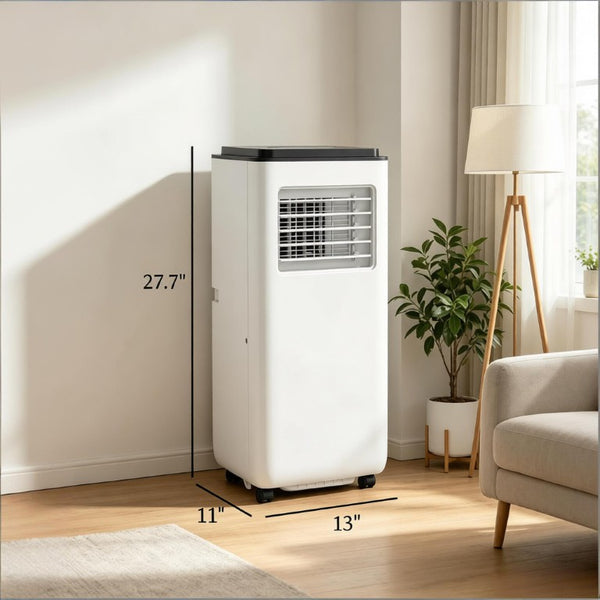 English Elm Air Conditioner Portable Unit 10000 BTU Cools 440 Sq Ft with Sleep and Dehumidify Modes White T3971P509605