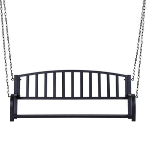 English Elm 528lb Capacity Steel Slatted Porch Swing Hanging Bench Powder Coated Outdoor Seat T3971P510635