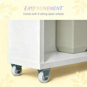 English Elm Modern Slim Rolling Bathroom Cart with Three Open Shelves for Tight Spaces T3971P518119