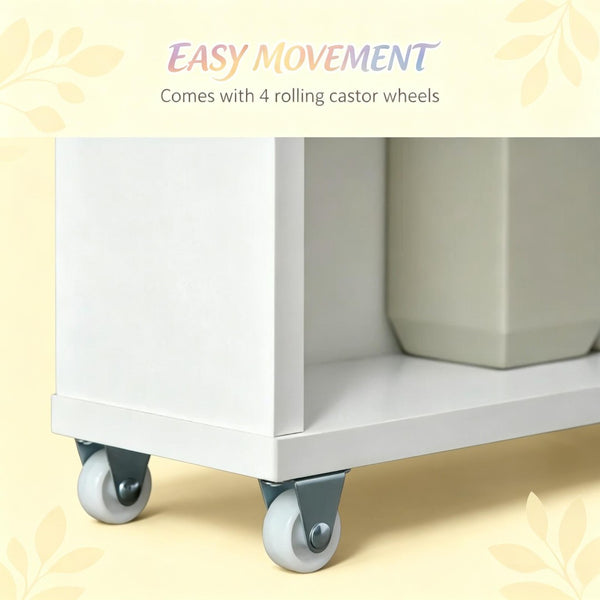 English Elm Modern Slim Rolling Bathroom Cart with Three Open Shelves for Tight Spaces T3971P518119