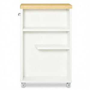 English Elm Modern Slim Rolling Bathroom Cart with Three Open Shelves for Tight Spaces T3971P518119