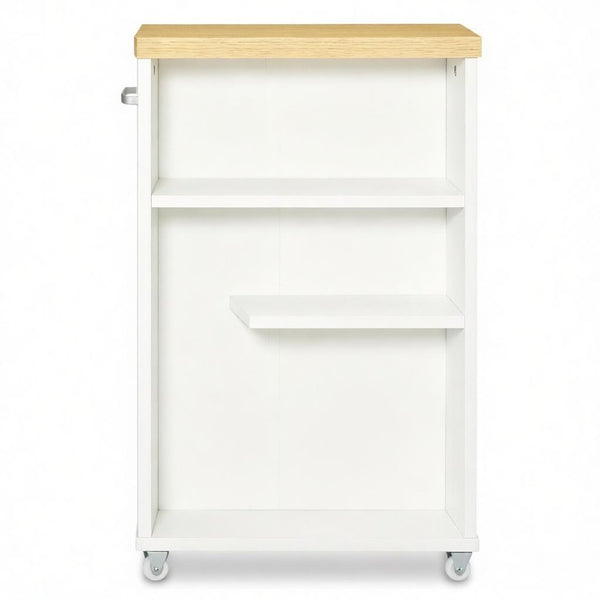 English Elm Modern Slim Rolling Bathroom Cart with Three Open Shelves for Tight Spaces T3971P518119