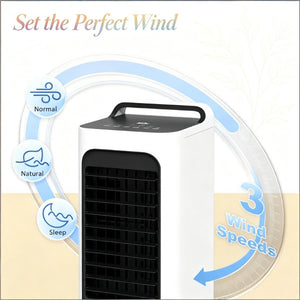 English Elm Swamp Cooler Portable Evaporative Unit with Fan Humidifier and Ice Cooling for Small Rooms T3971P519086