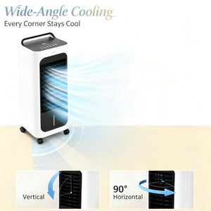 English Elm Swamp Cooler Portable Evaporative Unit with Fan Humidifier and Ice Cooling for Small Rooms T3971P519086