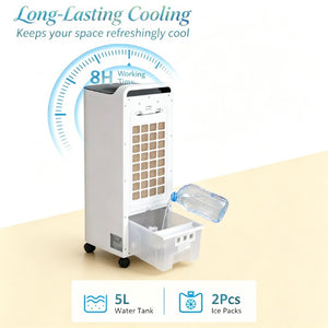 English Elm Swamp Cooler Portable Evaporative Unit with Fan Humidifier and Ice Cooling for Small Rooms T3971P519086