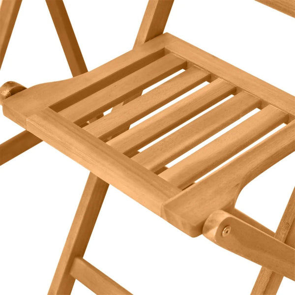 English Elm Wooden Acacia Bistro Set Foldable 3 Piece Outdoor Dining for Balcony Patio Garden T3971P520367