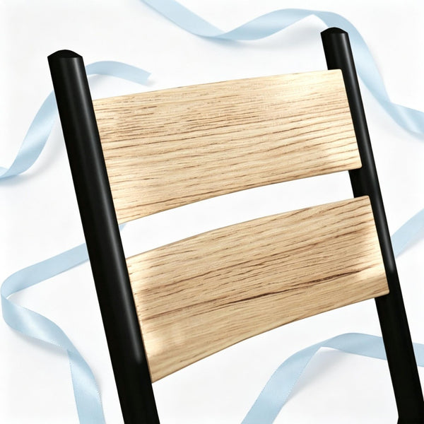 English Elm Morning 3 Piece Dining Set with Wood Grain Top and Black Steel Frame for Small Spaces T3971P523877