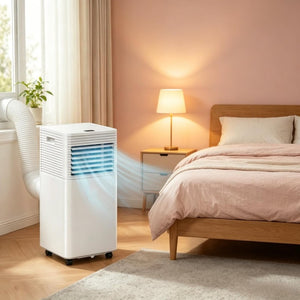 English Elm Home Portable Air Conditioner 10000 BTU Cools 441 Sq Ft with Sleep Mode Timer T3971P528040