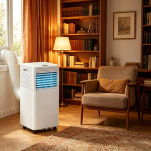 English Elm Home Portable Air Conditioner 10000 BTU Cools 441 Sq Ft with Sleep Mode Timer T3971P528040
