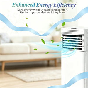 English Elm Home Portable Air Conditioner 10000 BTU Cools 441 Sq Ft with Sleep Mode Timer T3971P528040