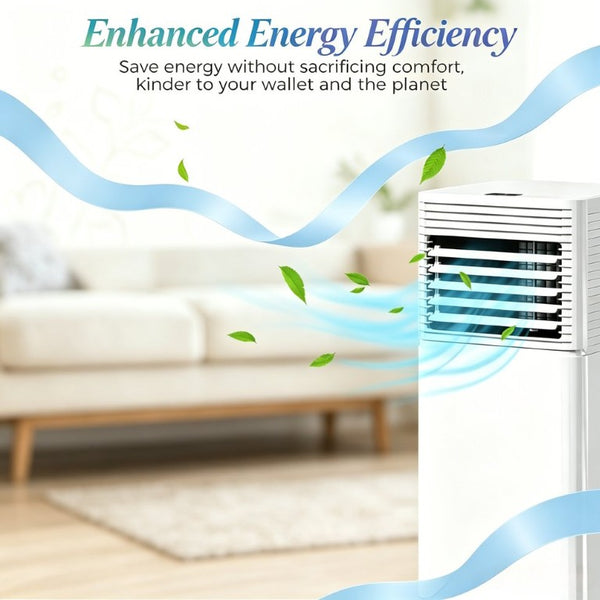 English Elm Home Portable Air Conditioner 10000 BTU Cools 441 Sq Ft with Sleep Mode Timer T3971P528040