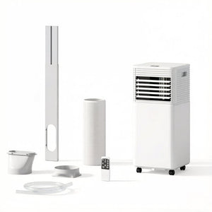 English Elm Home Portable Air Conditioner 10000 BTU Cools 441 Sq Ft with Sleep Mode Timer T3971P528040