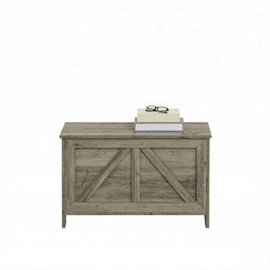 English Elm Living Room Farmhouse Flip-top Storage Bench with Wood Grain Finish for Entryway or Bedroom T3971P528383