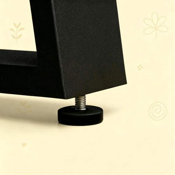 English Elm Lawn Bench Concrete Wood Grain Seat with Black Sled Base for Garden or Patio T3971P528484