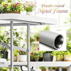 English Elm Foldable Outdoor Picnic Set with Hdpe Top Powder Coated Frame for Camping Events T3971P530725