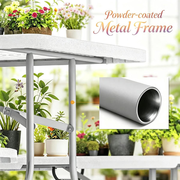 English Elm Foldable Outdoor Picnic Set with Hdpe Top Powder Coated Frame for Camping Events T3971P530725