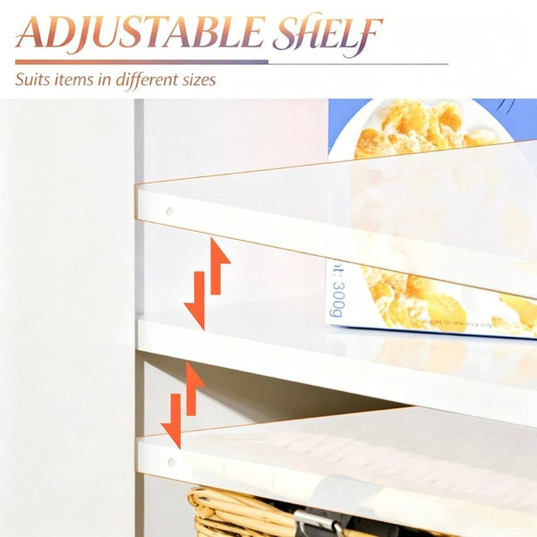 English Elm Compact Chevron Buffet Sideboard with Gold Steel Legs and Push Open Wood Doors T3971P533993
