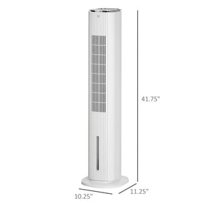 English Elm 42 Inch Tower Evaporative Cooler Fan with Humidifier Ice Boxes Remote 3 Speeds T3971P536243
