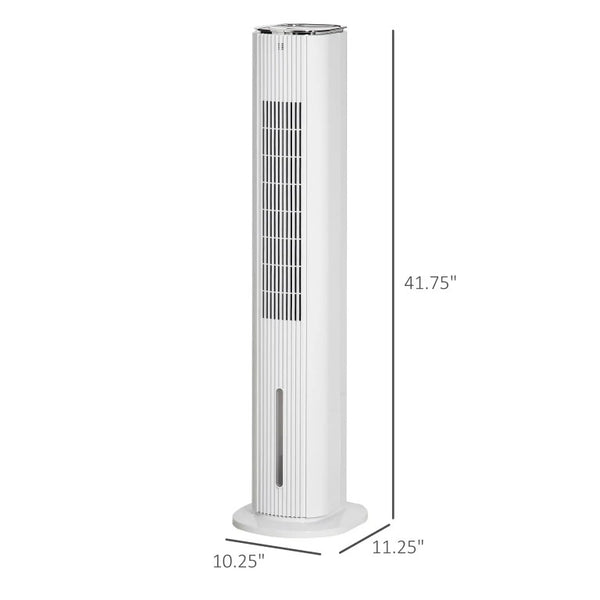 English Elm 42 Inch Tower Evaporative Cooler Fan with Humidifier Ice Boxes Remote 3 Speeds T3971P536243