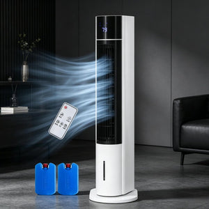 English Elm 42 Inch Portable Evaporative Cooler with Humidifier Fan 52 Degree Oscillation 3 Modes T3971P536286