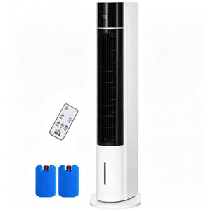 English Elm 42 Inch Portable Evaporative Cooler with Humidifier Fan 52 Degree Oscillation 3 Modes T3971P536286